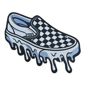 Drip Checkered Slip-On Sneakers Wall Art
